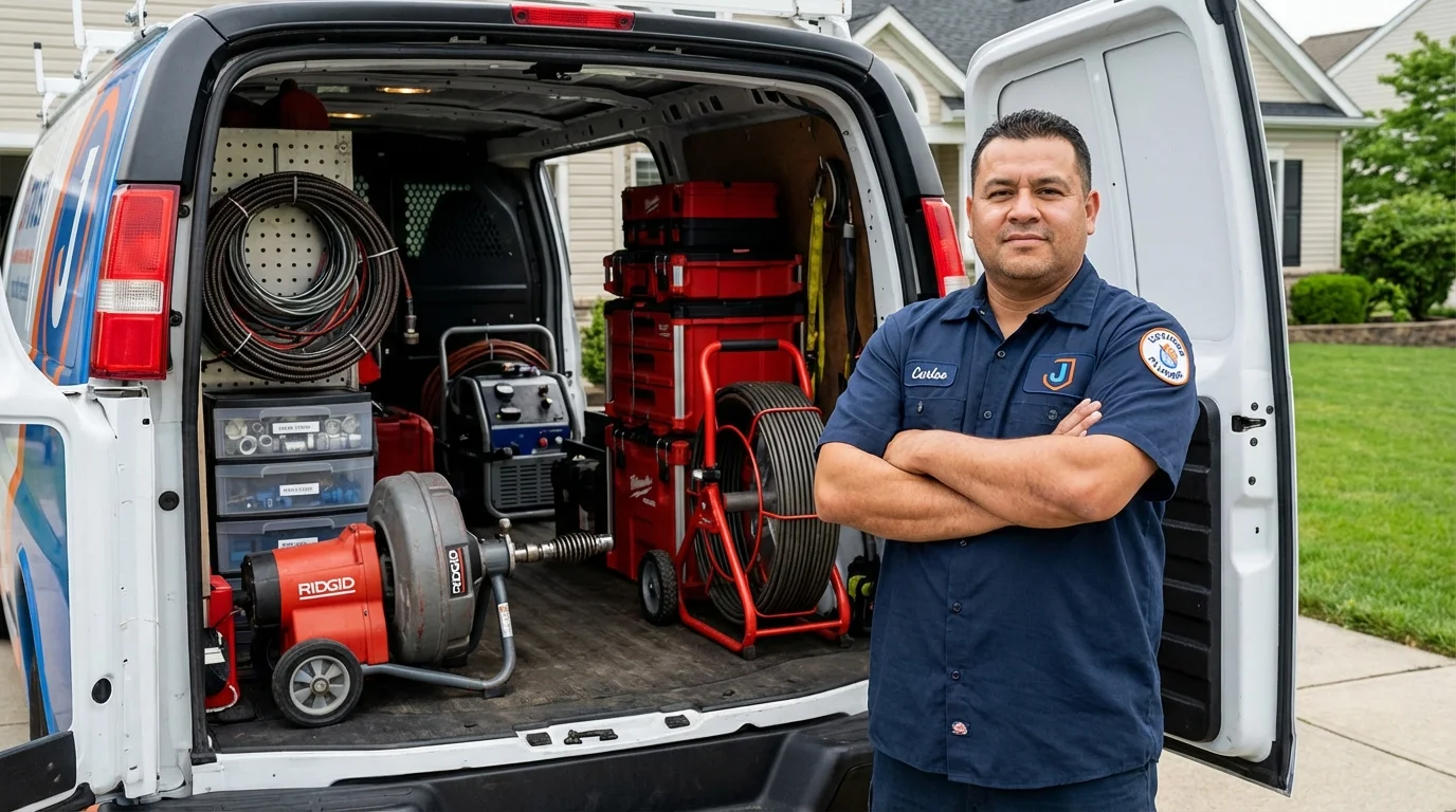 Professional drain cleaning equipment and Johns Plumbing LLC plumber in Green Cove Springs