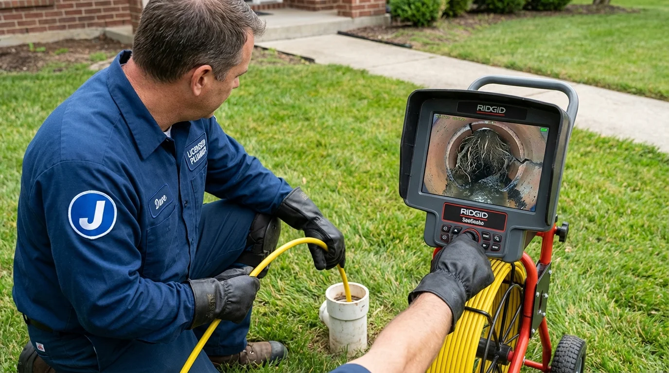 Sewer camera inspection being performed by Johns Plumbing LLC in Green Cove Springs